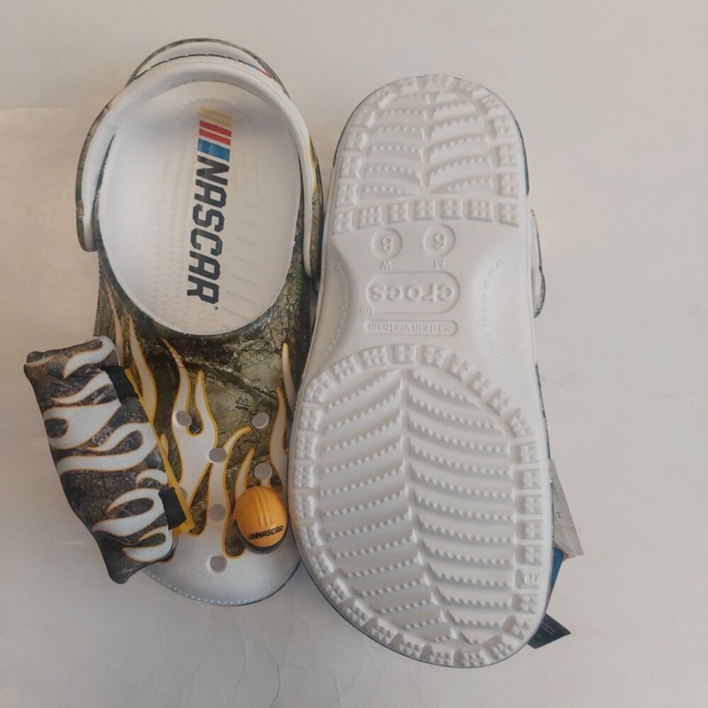 CROCS Mens Size 6 Womens 8 Nascar x Realtree Slip On Classic Clogs Shoes Camo - Picture 9 of 10